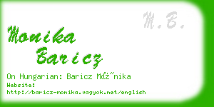 monika baricz business card